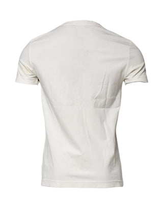 White Cotton Logo Bandana Print T-shirt