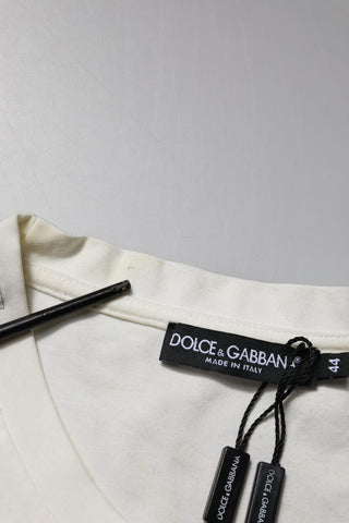 White Cotton Logo Bandana Print T-shirt