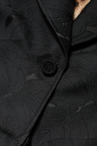 Schwarze einreihige Trenchcoat-Jacke