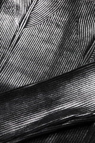 Schwarze, taillierte Langarmbluse aus Viskose