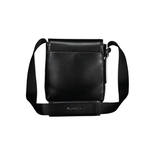 Bolso de hombro de poliéster negro para hombre