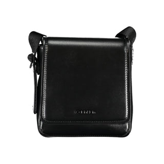 Bolso de hombro de poliéster negro para hombre