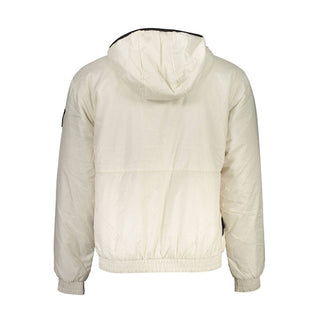 Beige Herrenjacke aus recyceltem Polyester