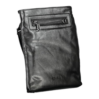 Bolso de hombro para hombre de poliéster negro