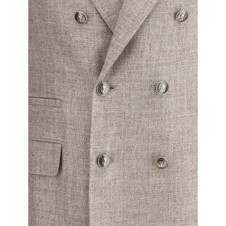 Hellbrauner Leinenblazer
