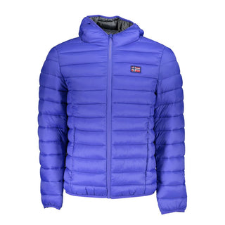 Blaue Polyamid-Herrenjacke