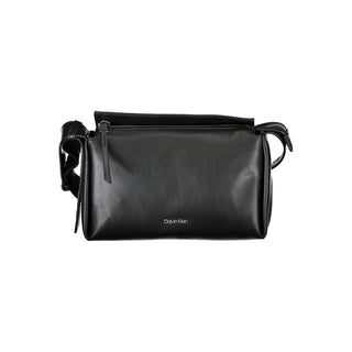 Bolso de hombro negro de poliéster para mujer