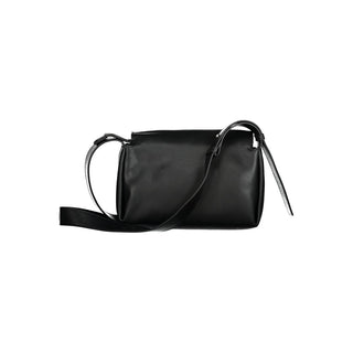 Bolso de hombro negro de poliéster para mujer