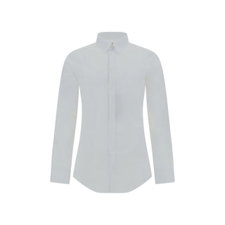 White Elastane Dress Shirt