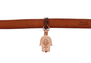 Pulsera de plata 925 CZ Ojo de Hamsa de oro de 18K