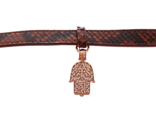 Pulsera de plata 925 CZ Ojo de Hamsa de oro de 18K