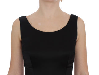 Vestido de gala de tubo negro y gris de largo completo