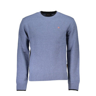 Blauer Tessuto Herrenpullover