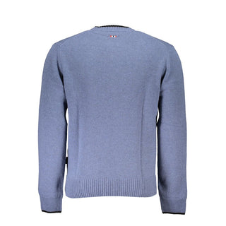 Blauer Tessuto Herrenpullover