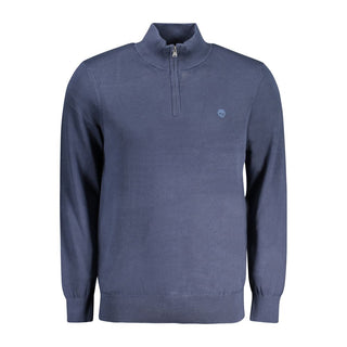 Blauer Baumwollpullover für Herren