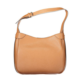 Bolso de mano para mujer de poliuretano marrón