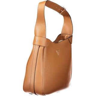 Bolso de mano para mujer de poliuretano marrón