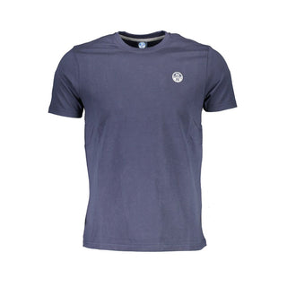 Blaues Baumwoll-Herren-T-Shirt