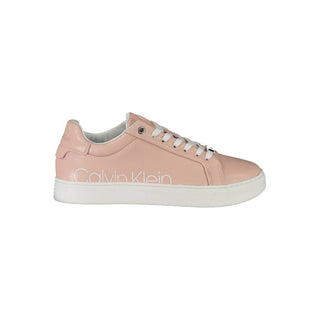 Rosa Damen-Leder-Sneaker