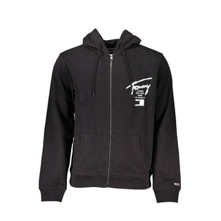 Black Cotton Mens Sweatshirt