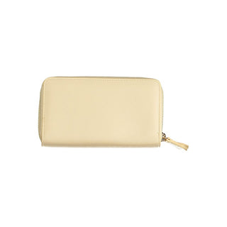 Beige Polyurethane Women's Wallet