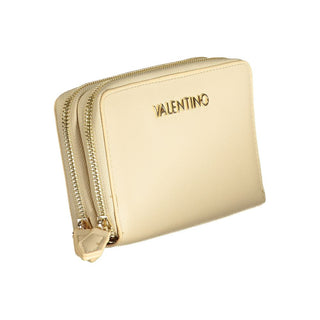 Beige Polyurethane Women's Wallet