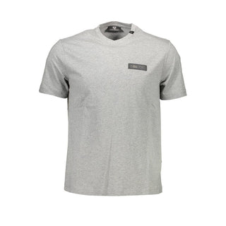 Camiseta gris de algodón para hombre