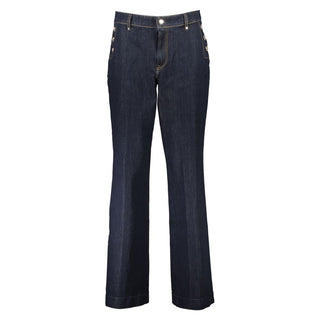 Jeans de algodón azul para mujer  