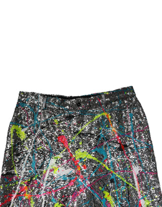Mehrfarbige Paillettenhose