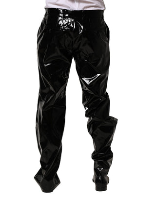 Schwarze Nylonhose für Herren, gerader Schnitt