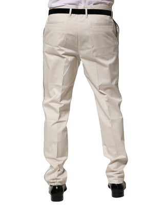 White Cotton Dress Slim Formal Pants