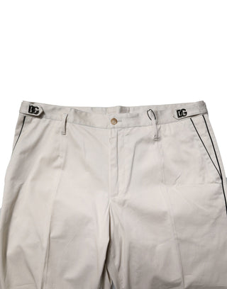 White Cotton Dress Slim Formal Pants