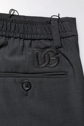 Black Wool Dress Slim Formal Pants