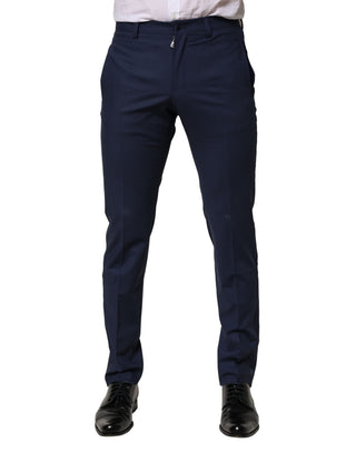 Pantalones formales de lana azul oscuro