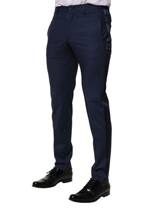 Pantalones formales de lana azul oscuro