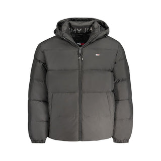 Herrenjacke aus schwarzem Polyester