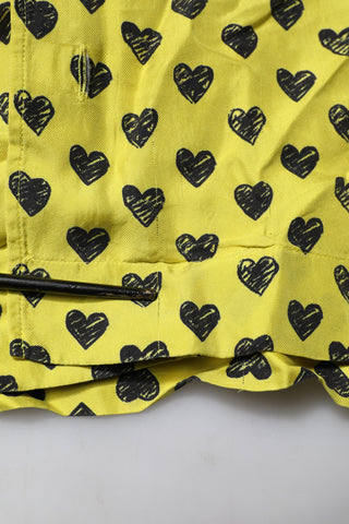 Yellow Heart Short Sleeves Men Casual Shirt
