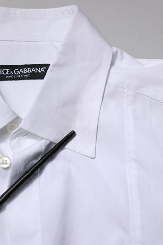 White Cotton Short Sleeves Dress Formal Shirt