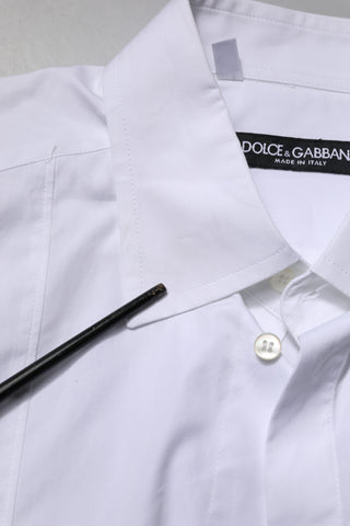 White Cotton Short Sleeves Dress Formal Shirt