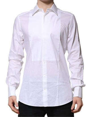 Camisa formal para hombre GOLD de algodón popelina con pechera blanca