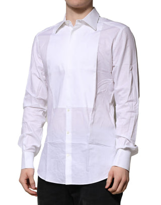 Camisa formal para hombre GOLD de algodón popelina con pechera blanca