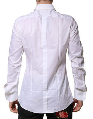 Camisa formal para hombre GOLD de algodón popelina con pechera blanca
