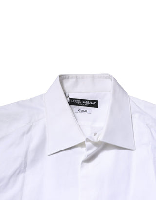 Camisa formal para hombre GOLD de algodón popelina con pechera blanca