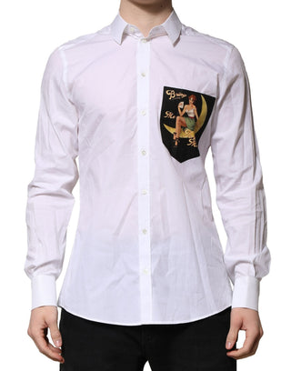 Camisa formal de vestir blanca MARTINI para hombre de manga larga  