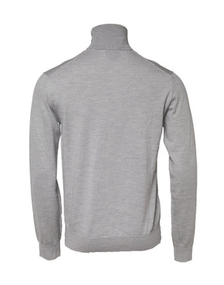 Suéter de cuello alto de manga larga gris