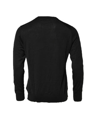 Schwarzes DG Logo Herren Sweatshirt aus Baumwolle