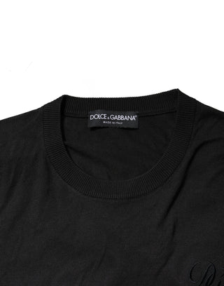 Schwarzes DG Logo Herren Sweatshirt aus Baumwolle