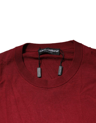 Maroon Cashmere Crew Neck Sweatshirt Sweater