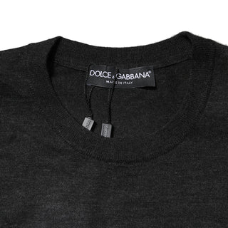 Gray Cashmere Crew Neck Sweatshirt Sweater