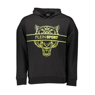 Black Cotton Men Sweatshirt